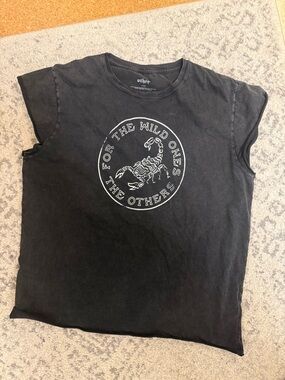 Mens Black Graphic Muscle Tee - 'For The Wild Ones'